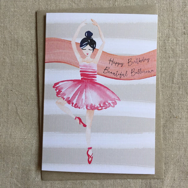 A6 Ballerina Birthday Card