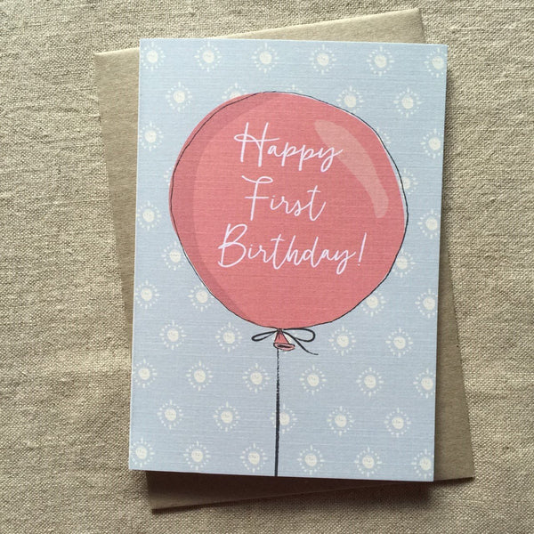 A6 Boy's First Birthday Card