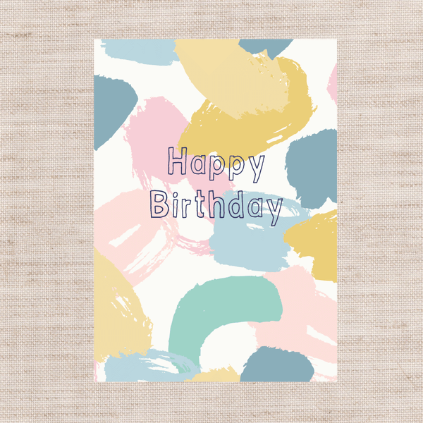 A6 Abstract Birthday Card