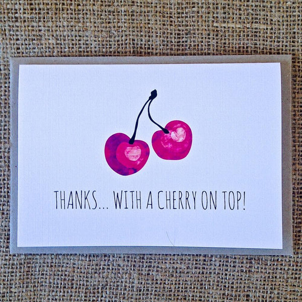 A6 Thanks with a Cherry on Top Card