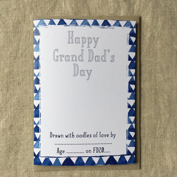 A6 Let's Draw Happy Grand Dad's Day Card