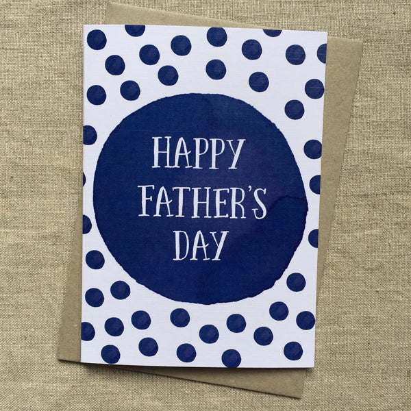 A6 Spotty Father's Day Card