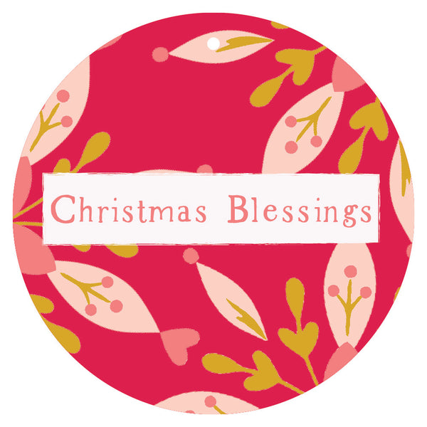 2022 Round Christmas Blessings Gift Tag