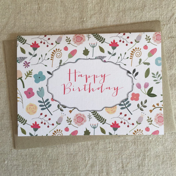 A6 Miss Tilly's Garden Birthday Card