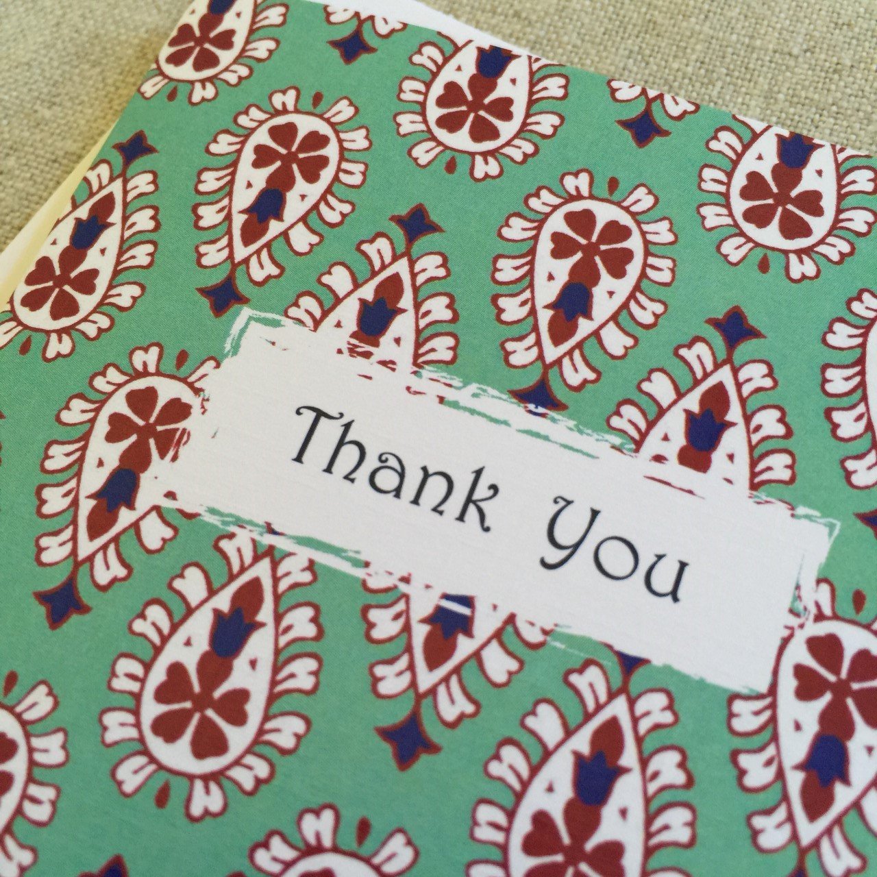 Petit Paisley Thank You  Card