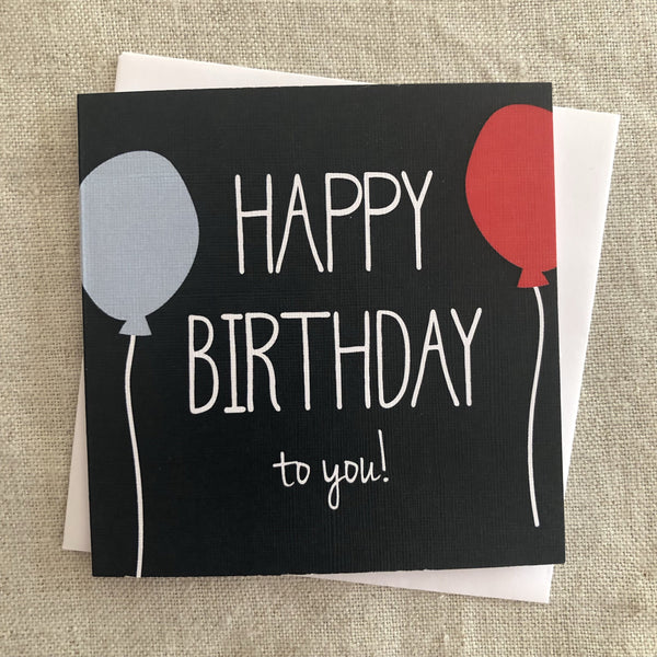 Petit Birthday Blue Balloon Card