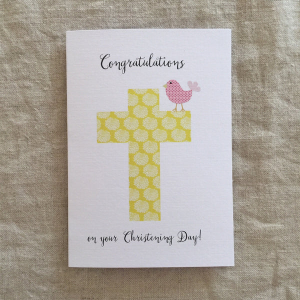 A6 Girl's Christening Card