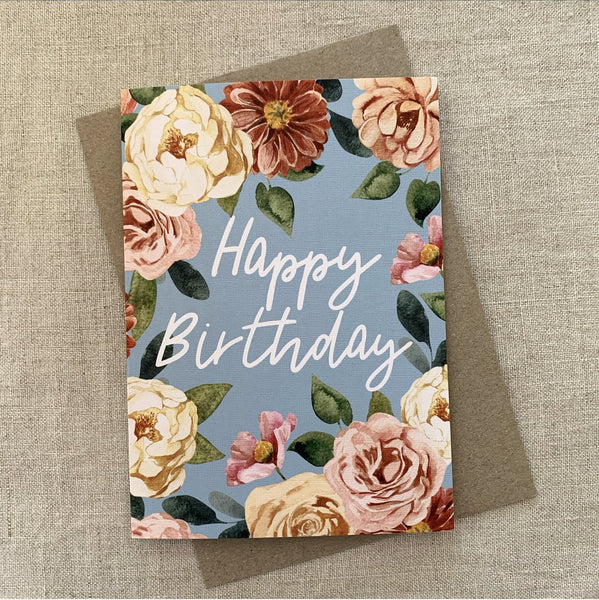 A6 Birthday Rose Card