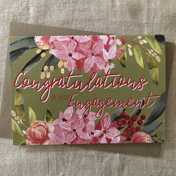 A6 Congratulations Engagement Card