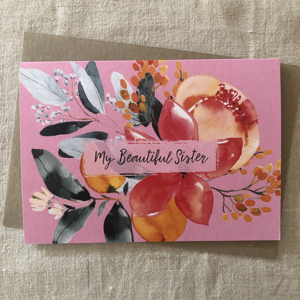 A6 My Beautiful Sister Card