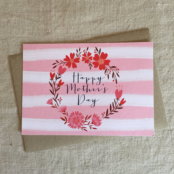 A6 Mother's Day Wreath Card