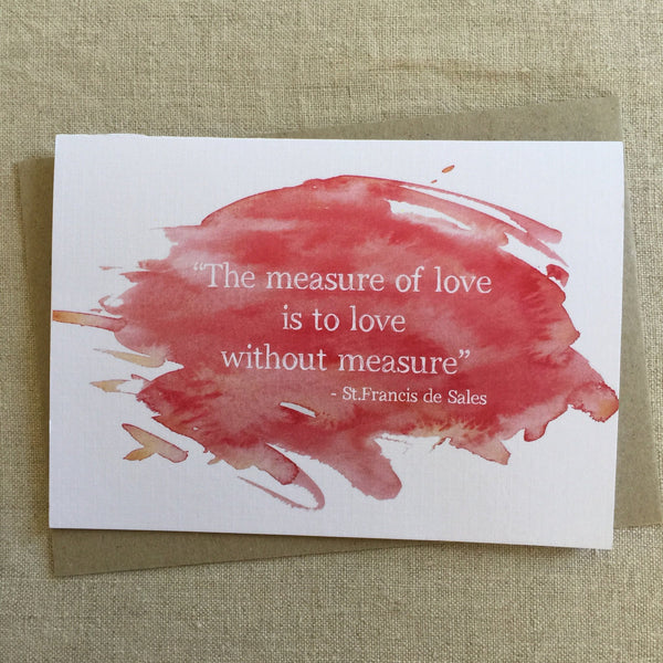 A6 The Measure of Love Card