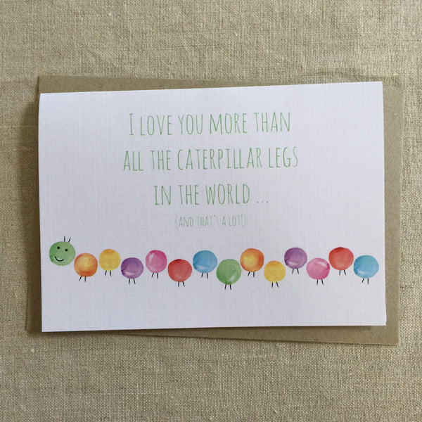 A6 Caterpillar Love Card