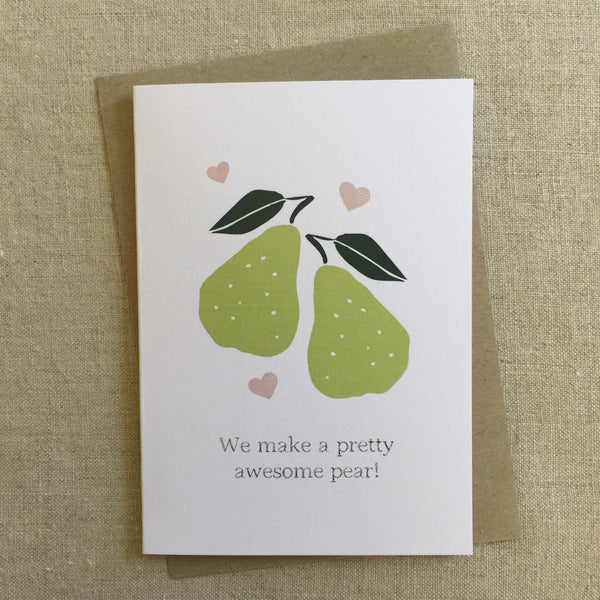 A6 Awesome Pear Card
