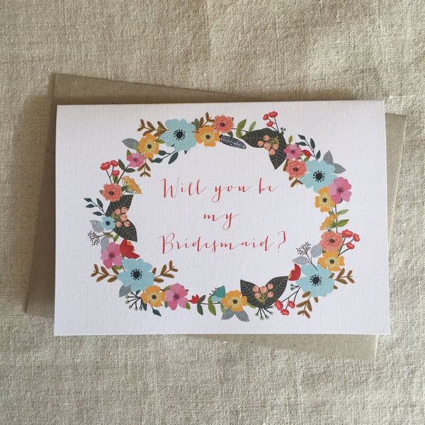 A6 Will You Be My Bridesmaid Card