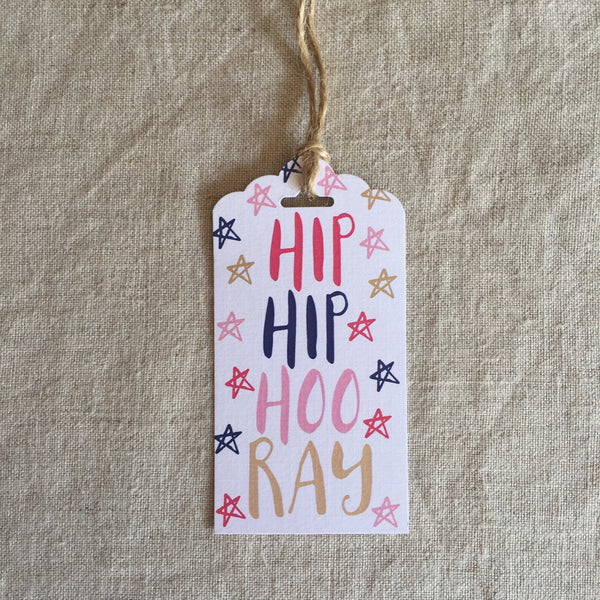 Let's Party Hip Hip Hooray Gift Tag